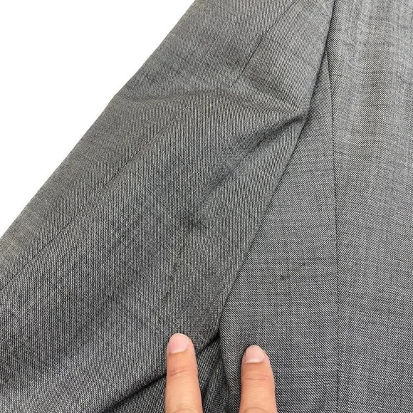 Chaps Men's 44L Suit Jacket Gray Wool 2 Button - Picture 8 of 13